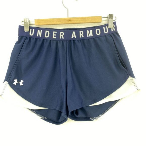 UNDER ARMOUR Navy Blue Running Breathable Shorts - Picture 1 of 4